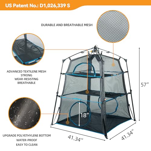 Cat Enclosure Kitten and Cat Tower Tent for Indoor and Outdoor (Blue)