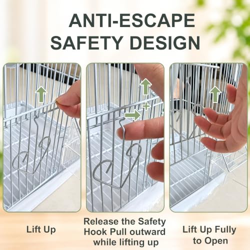 Small Bird Cage (11.8"L x 8.9"W x 15.3"H)