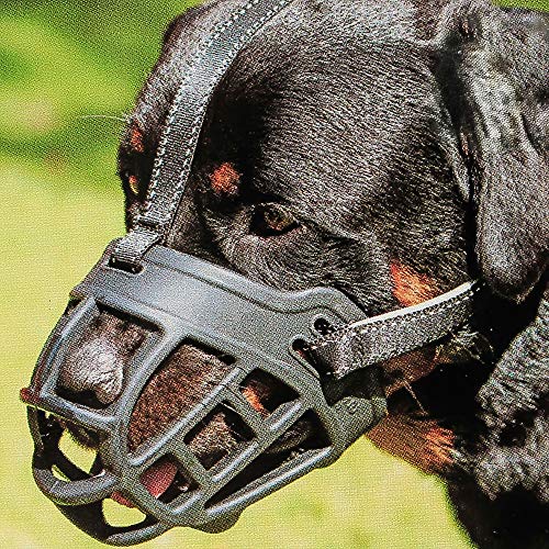 Soft Basket Silicone Muzzle for Small Dog to Prevent Biting (Black / 1 (Snout: 6"-7.5"))