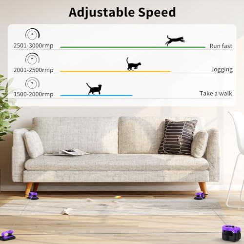 Interactive Cat Toy for Indoor Cats Chase (Elegant Purple)