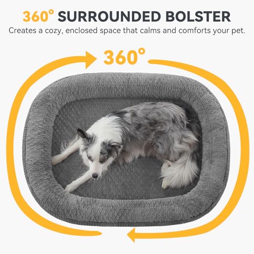 Orthopedic Dog Bed for Large Dogs (Grey / 35"l X 25"w X 7.0"th)