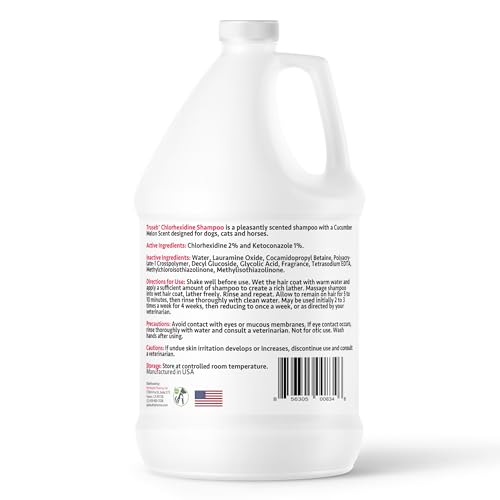 Truseb Chlorhexidine Shampoo for Dogs Cats & Horses with Aloe Vera