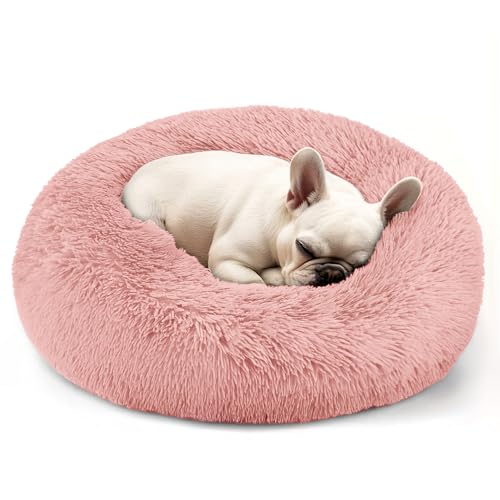 Dogs Bed for Small Dogs (Pink / 24.0"L x 24.0"W x 8.0"Th)