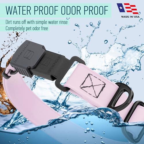 Biothane Waterproof Dog Collar with Herm Sprenger Black Stainless Steel Quick Release Buckle (W 3/4" x L 12"-19" / Pastel Purple)
