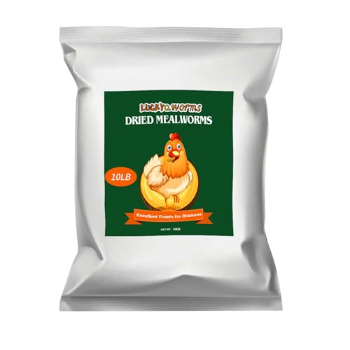 10lb Dried Mealworms for Chickens Duck High Protein Birds Treat (10 Pound (Pack of 1))