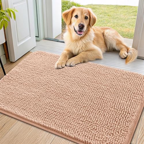 Dog Door Mat for Muddy Paws 36x24 (Peach / 36"X24")