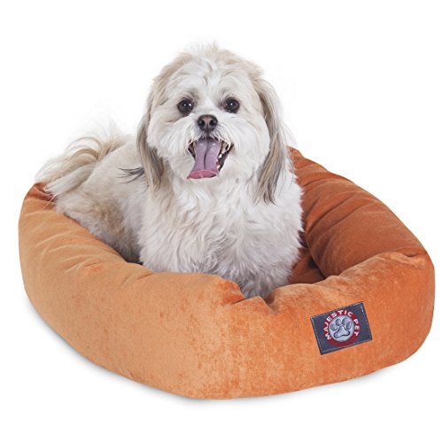 Villa 24 Inch Shredded Memory Foam Dog Bed for Small Sized Dog 24x19x7 Inch (Orange)