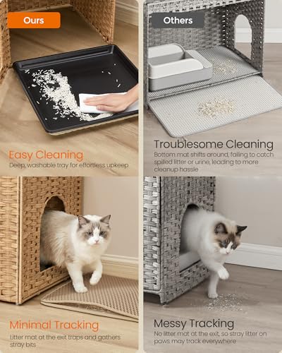 Cat Litter Box Enclosure (Goose Yellow / S (20.7"L x 20.7"W x 22"H))