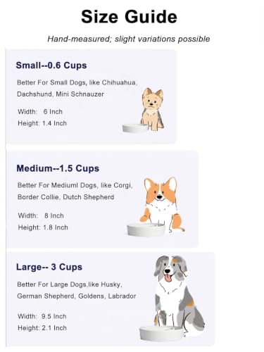 Slow Feeder Dog Bowls Ceramic (Angle White / L-3 Cups)