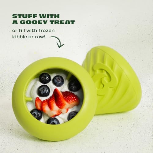 Natural Rubber Cone Interactive Treat Dispensing Dog Toy (One Size)