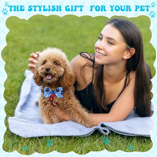 50 Pcs Dog Paw Bow Ties
