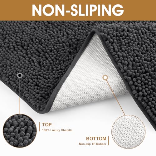4 Pieces Set Muddy Door Mats for Dogs (Dark Grey / 30" x 20"(4 pieces))