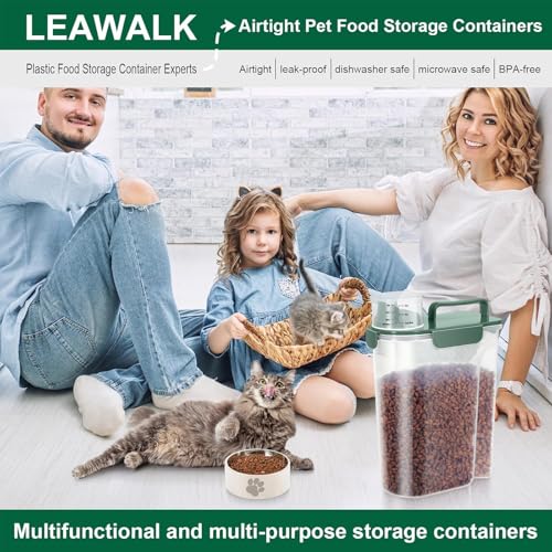 5 7Lbs Cat Dog Storage Container (Dark Green / 5L-1pack)