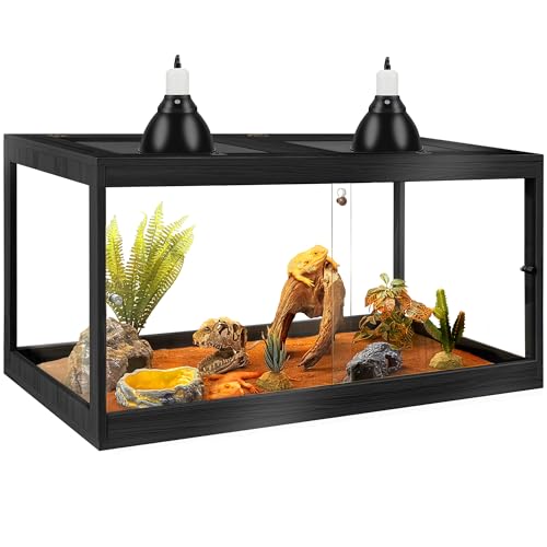 Bearded Dragon Tank 60 Gallon (Black / 60 Gallon (39x18x18) Inch)