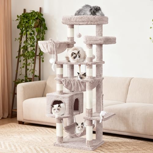 Cat Tree 63'' Cat Tower for Large Cats (63 inch / Muchroom)