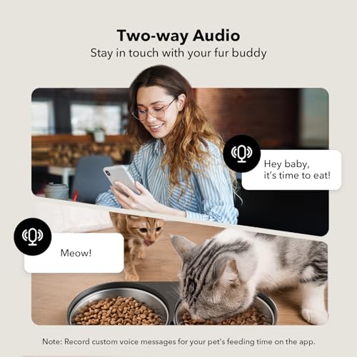 Automatic Cat Feeder with Camera for Two Cats (Black / 5L (With Camera))
