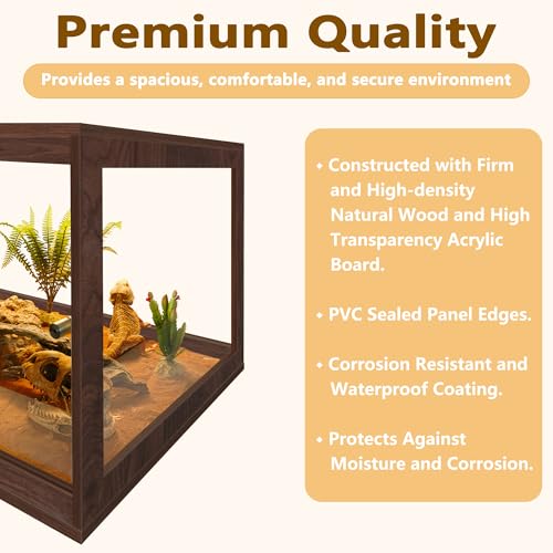 Bearded Dragon Tank 34 Gallon (Walnut / 34 Gallons)