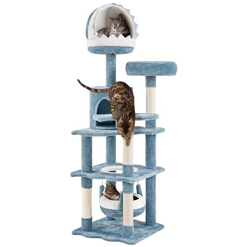Blue Cute Shark Cat Tree for Kittens