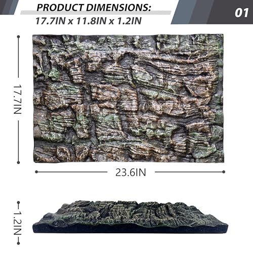 23.6x17.7in Rock Terrarium Background (Paleyellow-23.6"* 11.8"（1pcs）)