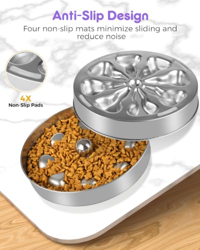 2 Pack Slow Feeder Dog Bowls (Large-2Pack)