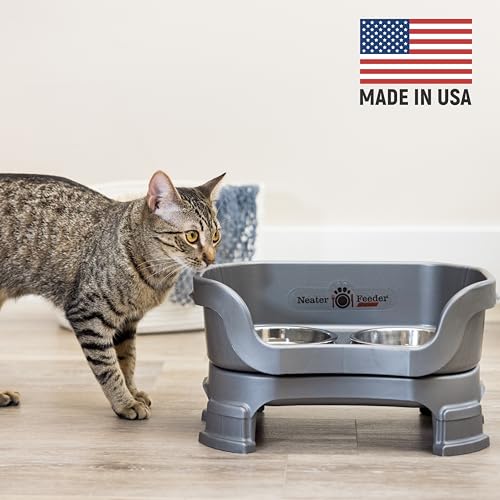 Neater Feeder Deluxe Mess (Cat + Standard Bowl / Gunmetal)