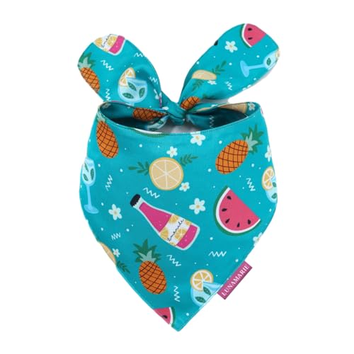 Luxury Pet Birthday Bandanas (Sippin' Poolside / Medium)