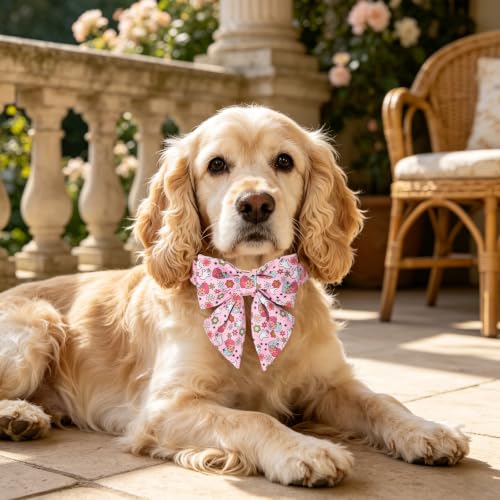 Halloween Dog Collar with Sailor Bow (Flower Ghost(Sailor Bow) / Medium (Pack of 1))