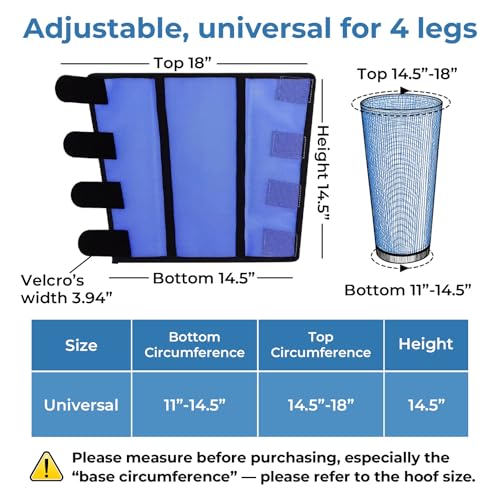 Mesh Horse Fly Boots Set of 4 (Blue)