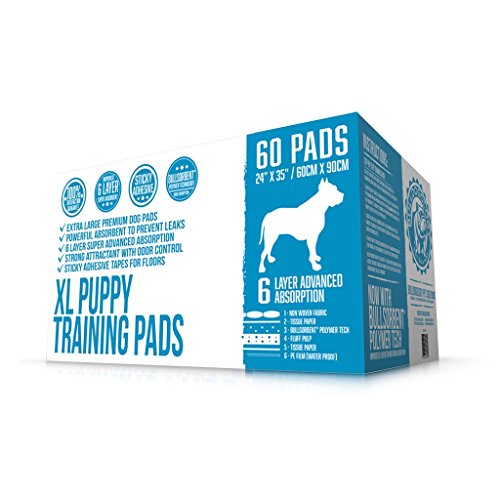 Bulldogology Puppy Pee Pads XL with Adhesive Sticky Tape (360-Count (24x35))