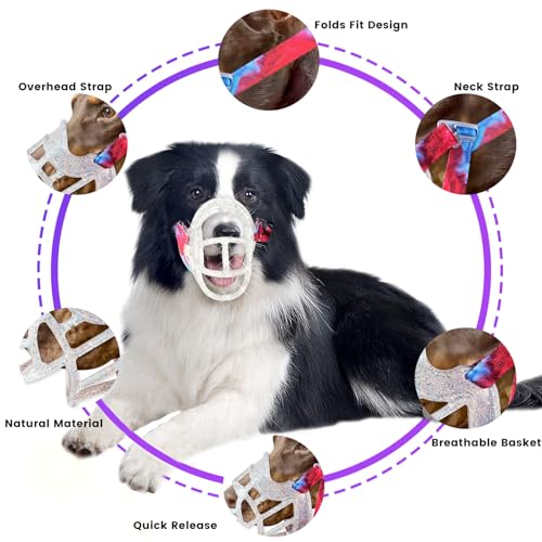 Dog Muzzle Basket Muzzle Anti Biting Chewing (Transparent / Size 5)
