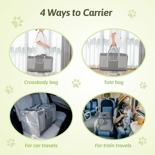 Extra Large Cat Carrier for 2 Cats (Grey(Extra Large))