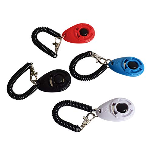 4 Pack Dog Training Clicker with Wrist Strap