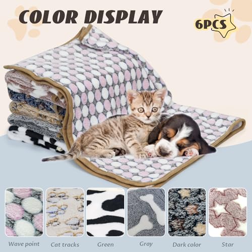 6 Pcs Washable Guinea Pig Blankets Absorbent Small Animal Fleece Bedding Cage Liners Reusable Pet Pee Pad Sleep Mat Pad Cover for Hamster Ferret Rabbit Chinchilla Hedgehog (6 Black Bulk / 24" x 35")