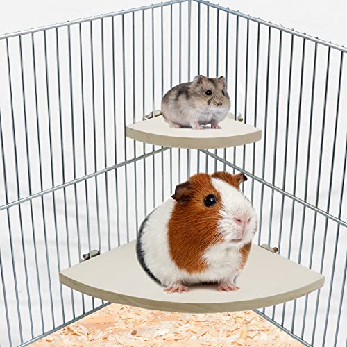 Bird Parrot Corner Perch Flat Platform Stand for Cage (L: 6.69*6.69inch)