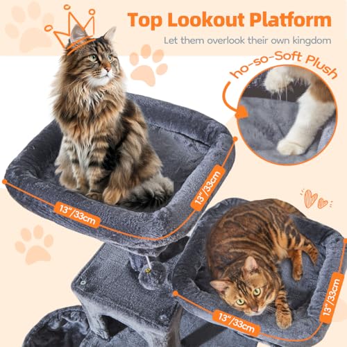 Large Cat Tree (73 inches / Smoky Gray)