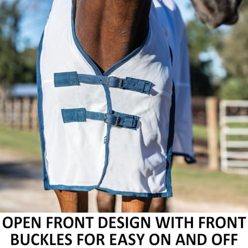 Soft Interlock Mesh II Horse Fly Sheets (Horse Size 72 / Horse High Neck Euro Surcingle / White)