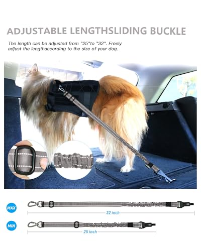 Dog Seat Belt for Car (Set Black+Grey)