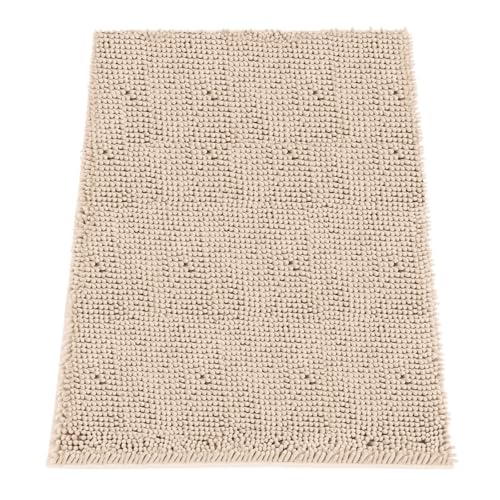 Absorbent Dog Door Mat for Muddy Paws (72"L x 48"W x 1" Th / Beige)