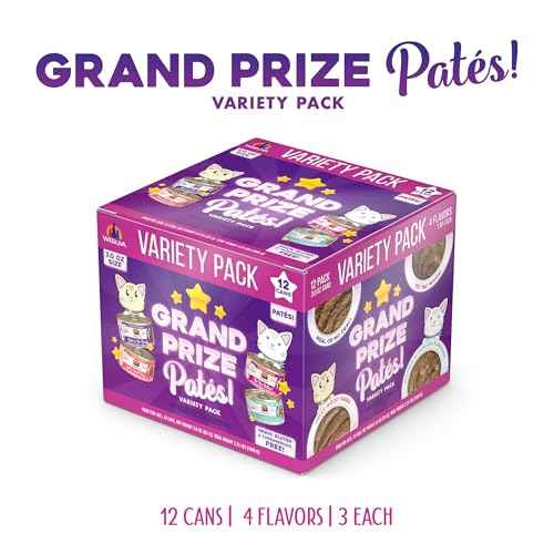 Wet Cat Food Grand Prize Patés Variety Pack (3 Ounce (Pack of 12))