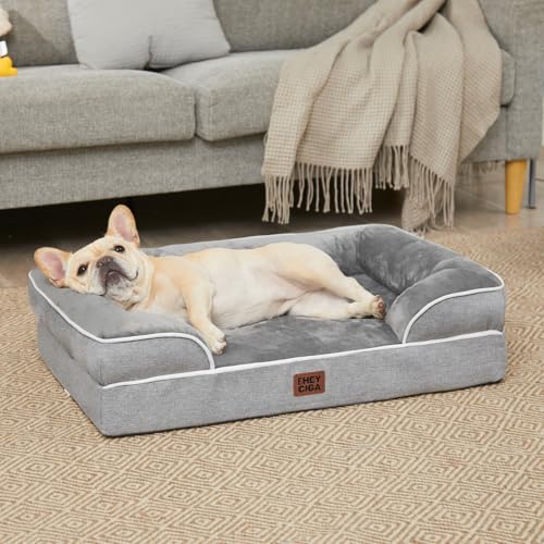 Orthopedic Dog Beds for Large Dogs (Grey / 41.0"l X 27.0"w X 6.5"th)