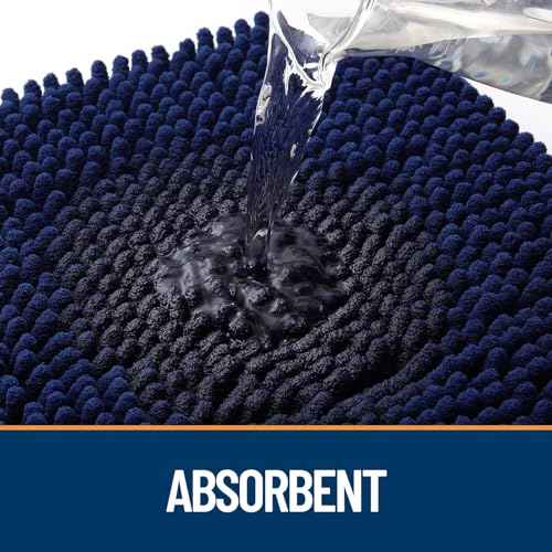 Dog Door Mat for Muddy Paws 32x20 (Navy Blue / 32" X 20")