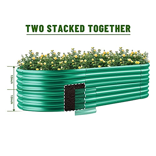 8×4×1 ft Green Raised Garden Bed (8×4×1ft(1pcs） / 3-green)