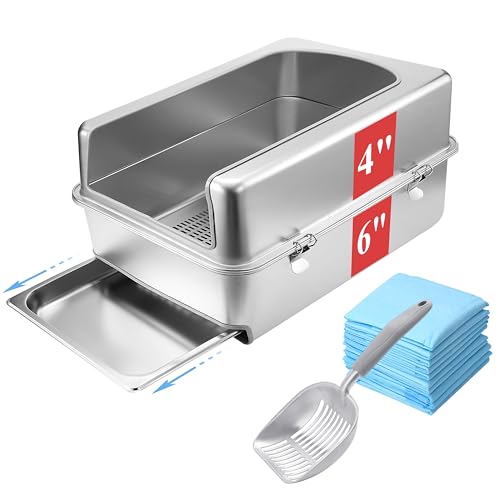 Pull Out Sifting Cat Litter Box with Lid for Pine Pellets (X-Large)