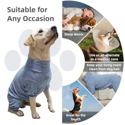 Dog Pyjamas Sweater Clothing and Loungewear Suitable for Medium to Large Breeds of Dogs (Sweater Blue / 2XL)