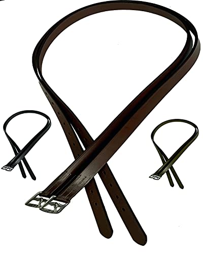 Genuine Leather English Stirrup Leathers (54 us / Chestnut)