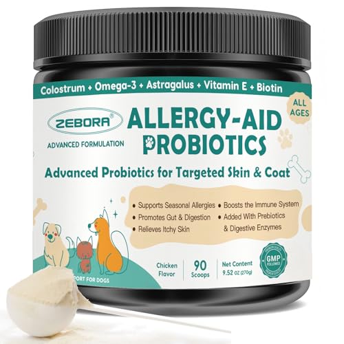 Dog Allergy Relief with Advanced Skin Probiotics (90 Scoops)