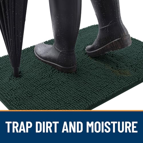 Dog Door Mat for Muddy Paws 70x46 (Blackish Green / 70" X 46")