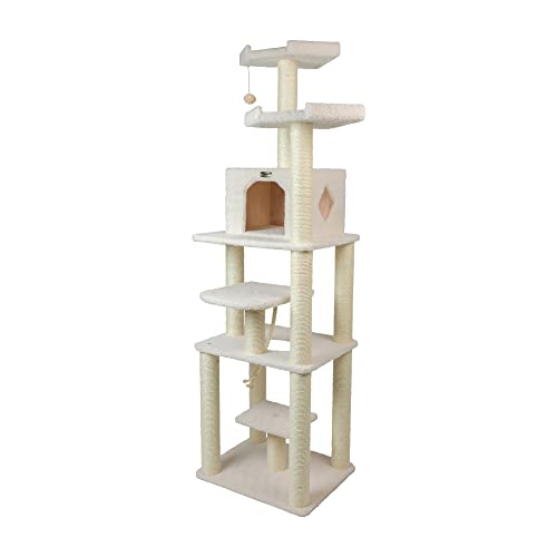 Cat Tree Model B7801 (32"(L)X27"(W)X78"(H) / Alabaster)