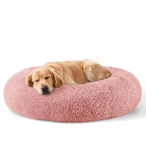 Dog Beds Large Sized Dog and Cats (Pink / 32.0"L x 32.0"W x 8.0"Th)