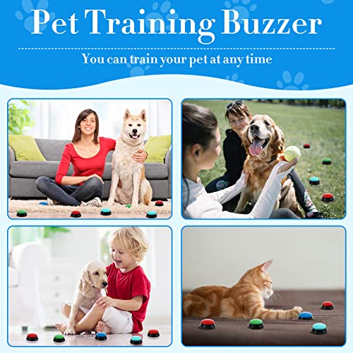 16 Pcs Voice Recordable Dog Buttons for Communication (Classic Colors)
